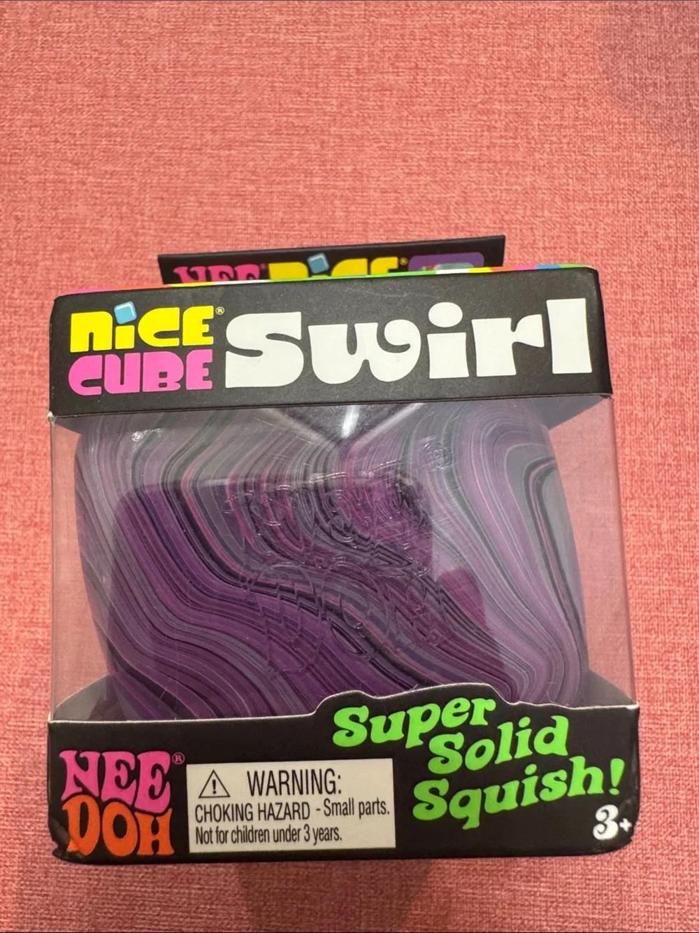 Nice Cube Swirl Super Solid Squish - Purple by NeeDoh